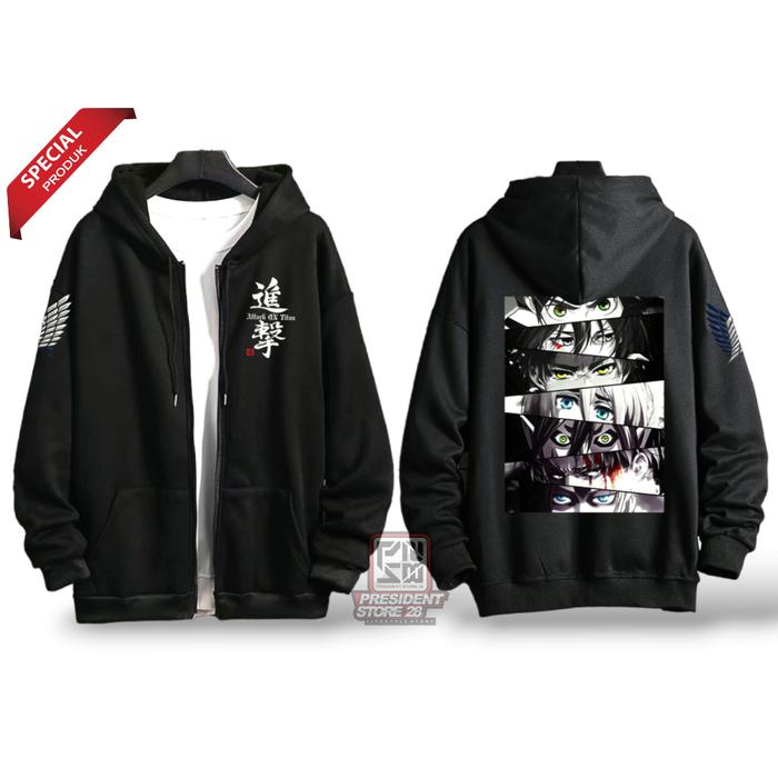 Jual HOODIE ANIME ATTACK ON TITAN SHINGEKI NO KYOJIN AOT SNK