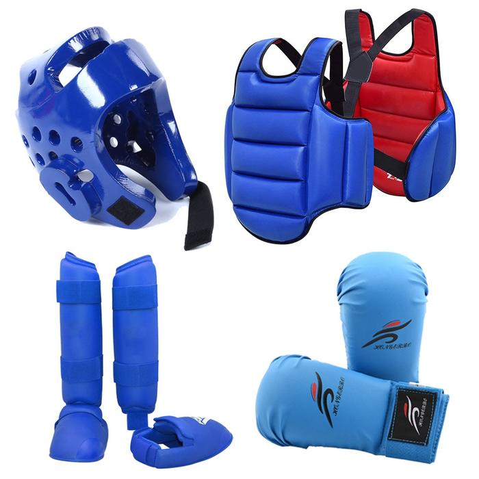 Gambar AB Karate Uniform Sparring Gear Set Leg Guard Martial Arts Boxing Gl dari Anggun Bahagia undefined Tokopedia