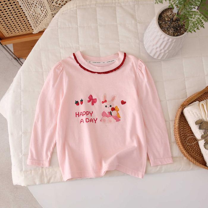 Gambar BAJU KAOS LENGAN PANJANG ANAK CEWEK PEREMPUAN MOTIF BONEKA LUCU - PINK, 90 dari Felisha88id undefined Tokopedia