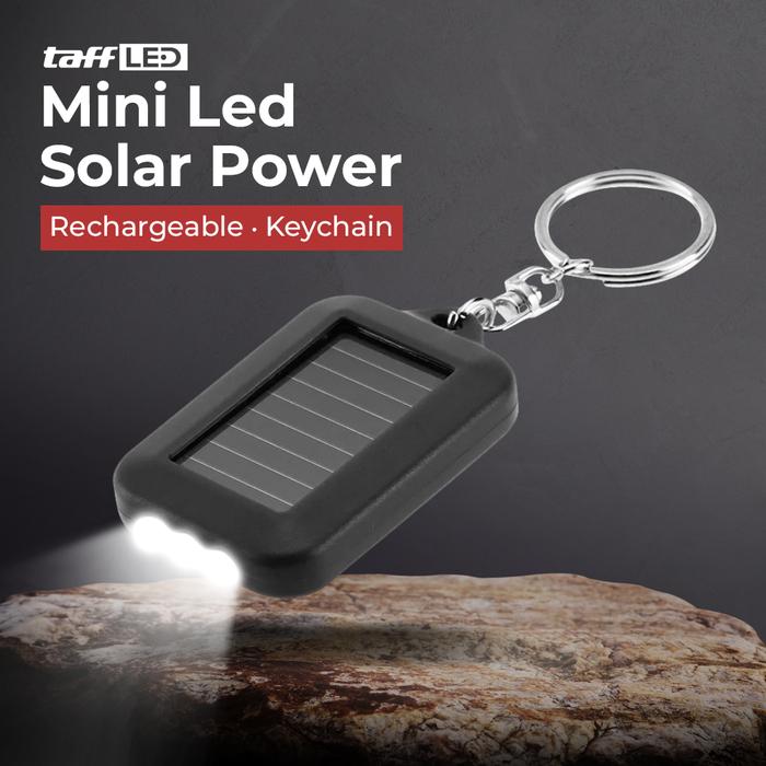 Gambar TaffLED Mini Led Solar Power Rechargeable Flashlight With Keychain - XY [Hitam] dari soni.shop8 undefined Tokopedia