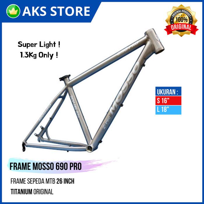 Gambar Frame Rangka Sepeda Gunung MTB Titanium Mosso 690 PRO Alloy 26" S & L dari raidah5 undefined Tokopedia
