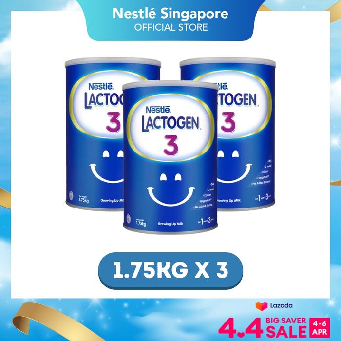 Gambar Bundle Of 3 Nestle Lactogen Stage 3 Growing Up Milk 1.75kg - From 12 M dari marsya destiani undefined Tokopedia