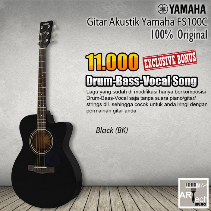 Gambar Gitar Akustik Yamaha FS100C Original / FS 100C / FS 100 C / FS100 C - Black dari Artech Music undefined Tokopedia
