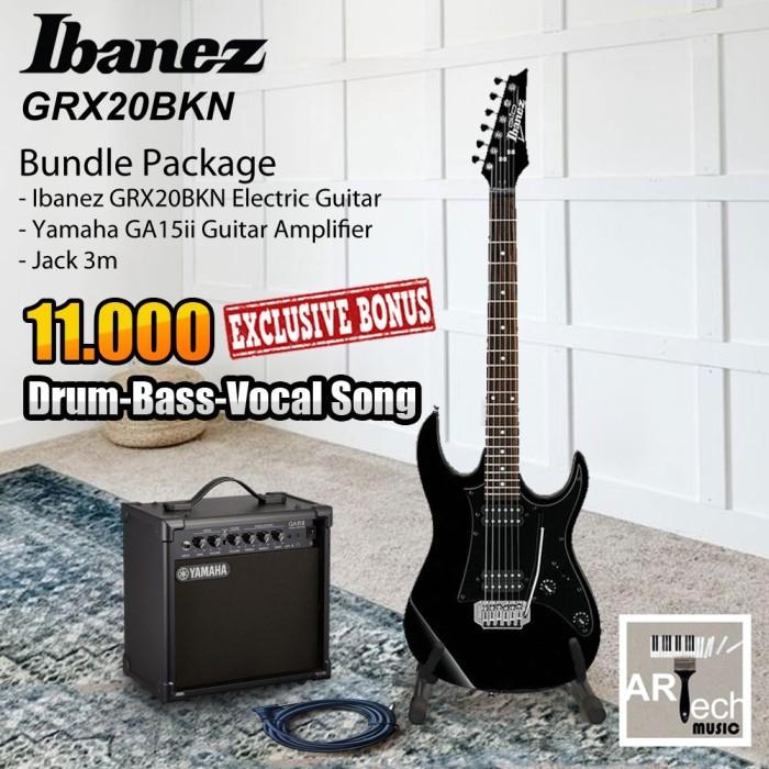 Gambar Ibanez GRX20 Gitar Elektrik bundle Ampli GA15ii / GRX 20 / GA15 ii - Black dari Artech Music undefined Tokopedia