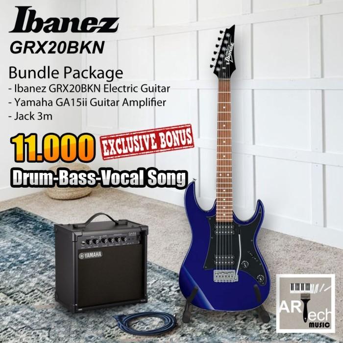Gambar Ibanez GRX20 Gitar Elektrik bundle Ampli GA15ii / GRX 20 / GA15 ii - Blue dari Artech Music undefined Tokopedia