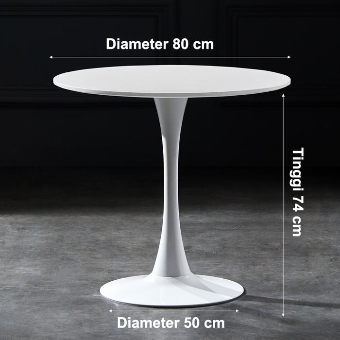 Gambar Meja Cafe Meja Bulat  meja makan Meja tamu  Meja Teras meja kantor mej - Diameter 80CM dari BUSSET SHOP undefined Tokopedia