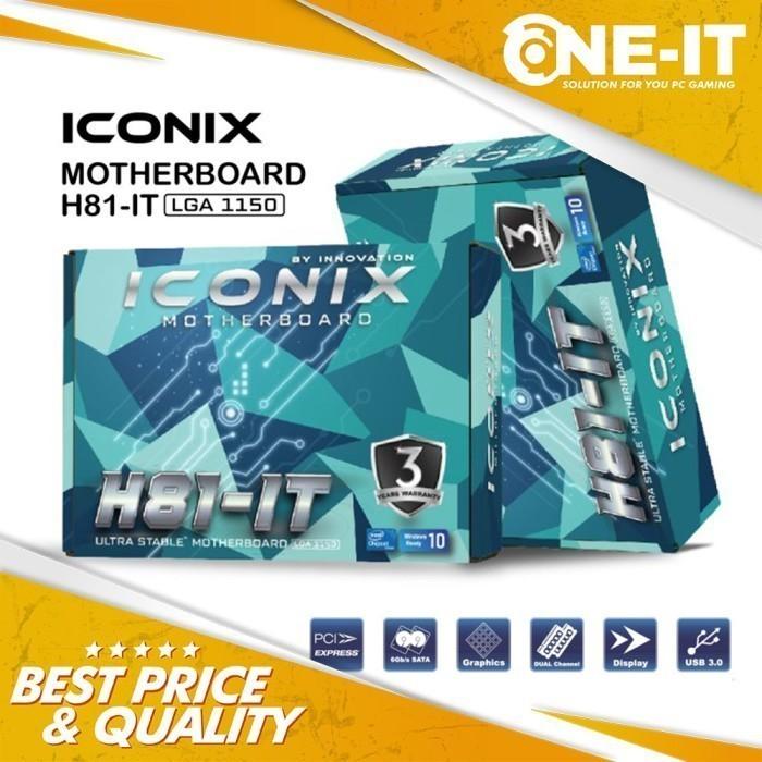 Gambar Motherboard Iconix H81-IT Intel LGA 1150 dari ONE IT OFFICE undefined Tokopedia