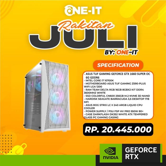 Jual PC RAKITAN GeForce GTX 1660 i7 10700K RAM 16GB SSD
