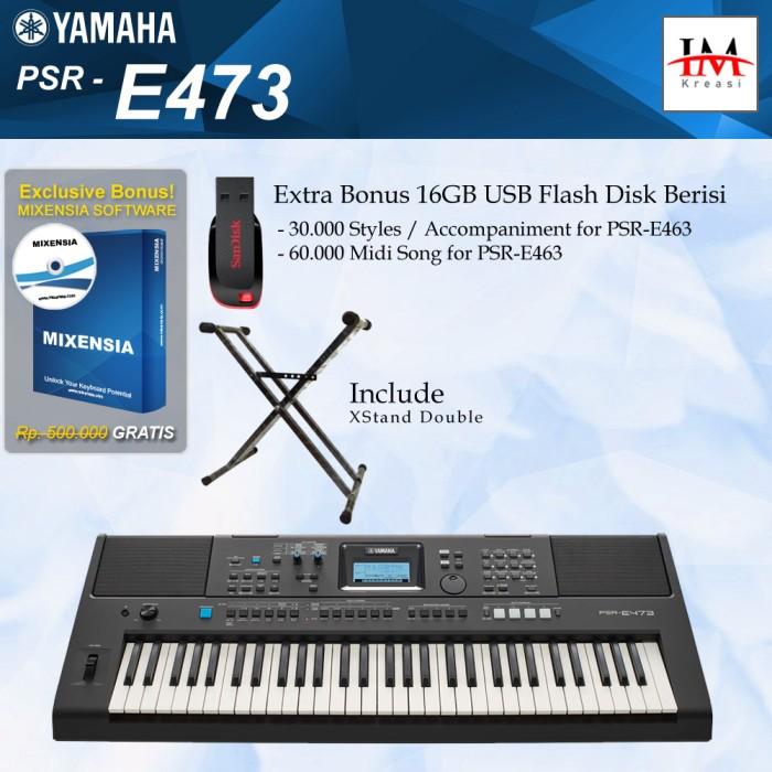 Gambar Yamaha PSR E473 / PSRE473 / PSR E 473 Keyboard Garansi Resmi - Keyboard-Stand dari Intermedia Kreasi undefined Tokopedia
