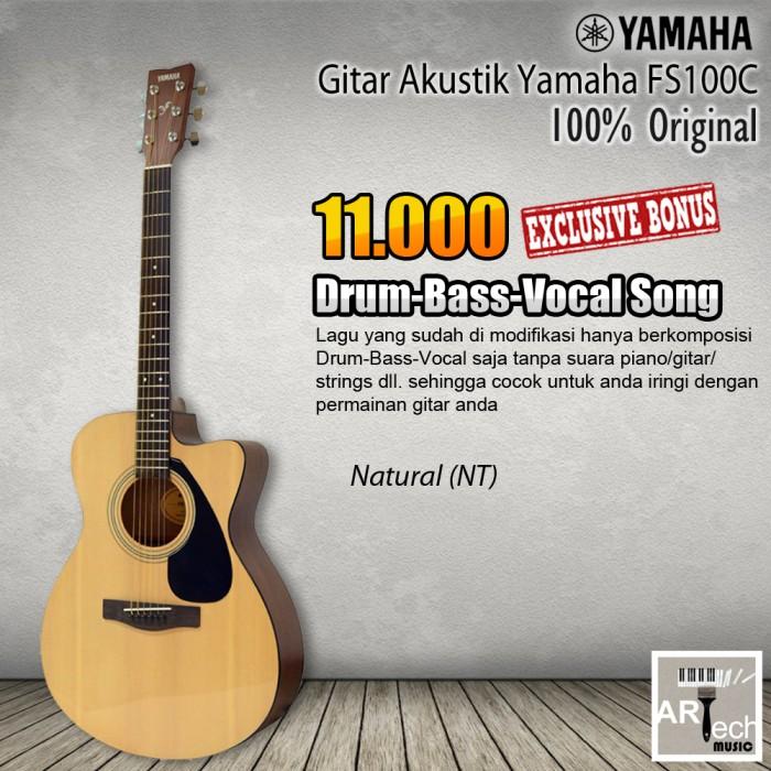 Gambar Gitar Akustik Yamaha FS100C Original / FS 100C / FS 100 C / FS100 C - Natural dari Artech Music undefined Tokopedia