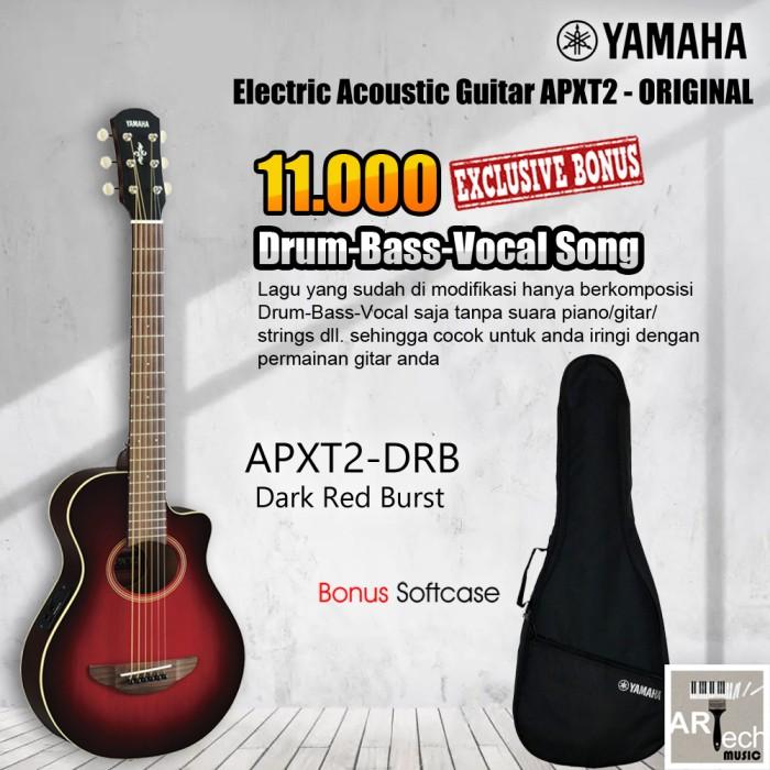 Gambar Gitar Akustik Elektrik 3/4 YAMAHA APXT2 / APX T2 / APXT 2 Original - Dark Red Burst dari Artech Music undefined Tokopedia
