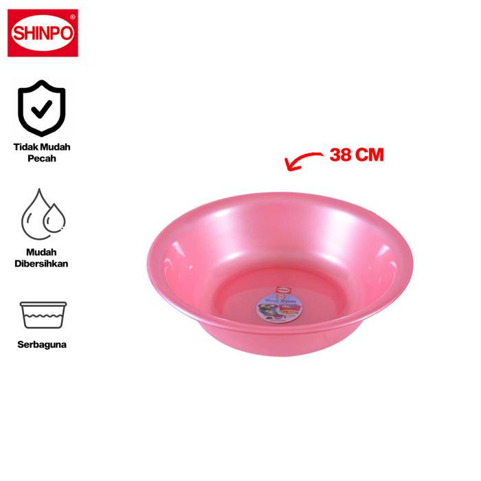 Gambar SHINPO Baskom Plastik Diameter 38 CM German Wash Basin Tidak Mudah Pecah SPO-SIP-823-L - Pink dari SHINPO Kota Administrasi Jakarta Barat Tokopedia