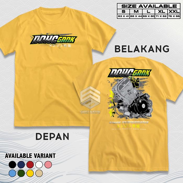 Gambar Kaos Racing DOHC GANK Baju Distro Mobil Engine Tshirt Otomotif GBA3805 - Kuning, S dari zukfansawa store undefined Tokopedia