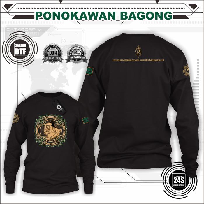 Gambar A19 Djawa Dwipa | Kaos wayang Bagong, Ponokawan, Punakawan, Katun - Lengan Panjang, XL dari Djawa Dwipa Tshirt undefined Tokopedia