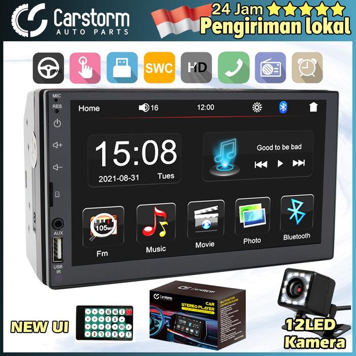 Gambar Carstorm Head Unit 7 Inch Double Din Touch Screen Bluetooth dari KERBAME undefined Tokopedia
