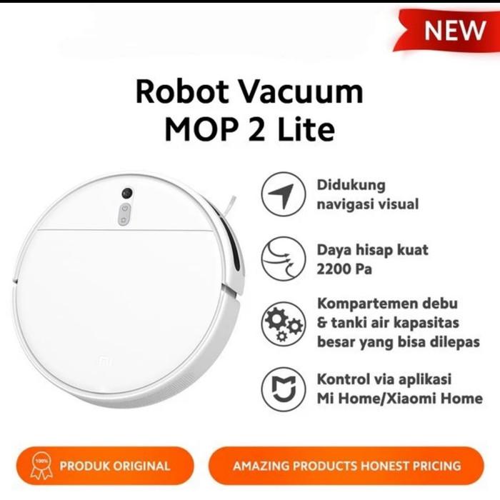 Gambar xiomi VACUUM CLEANER MOP 2c SMART ROBOT - 2 lite resmi dari xiaomay store undefined Tokopedia