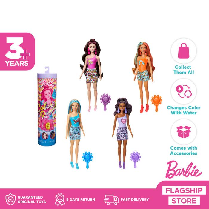 Boneka Barbie Color Reveal Public Reveal Doll Barbie Color Reveal