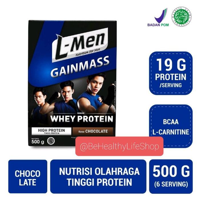 Gambar HARGA TERBAIK SUSU L-MEN LMEN GAIN MASS CHOCOLATE COKLAT 500 G - - Coklat dari tokongandagan undefined Tokopedia