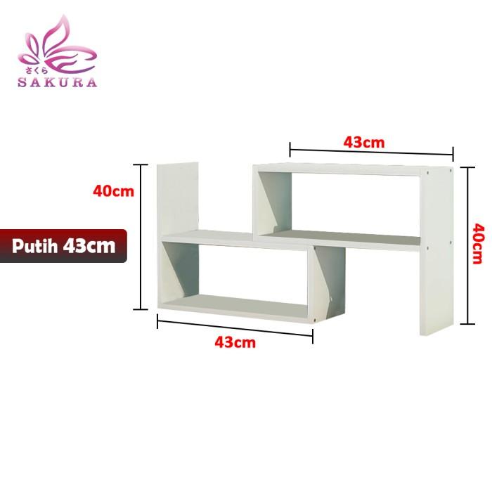 Gambar Rak Buku Serbaguna Minimalis Dekorasi Ruang Tamu kantor Mini - SOSOYO - PUTIH 43X40CM dari sosoyo undefined Tokopedia