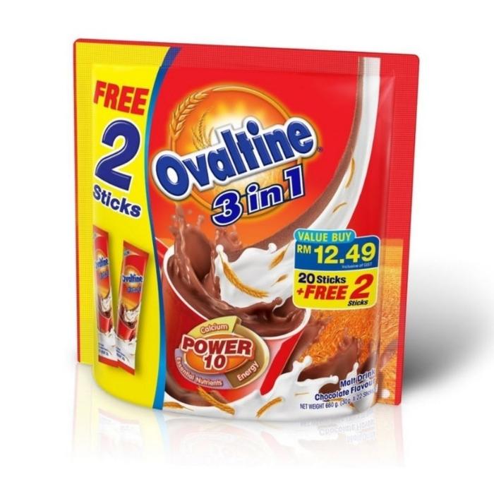 Gambar New Ovaltine 3 In 1 Original Taste Bubuk Malt Cokelat Thailand (22 dari Demar_Shop88 undefined Tokopedia