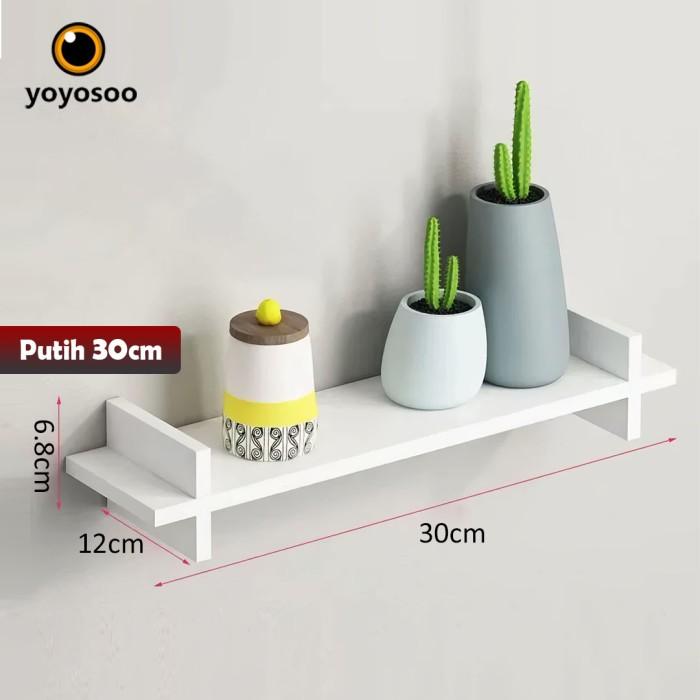 Gambar Rak Penyimpanan Dinding Rak Buku Terpasang Di Dinding Partisi Sudut - YOYOSOO - PUTIH 30CM dari yoyosoo undefined Tokopedia