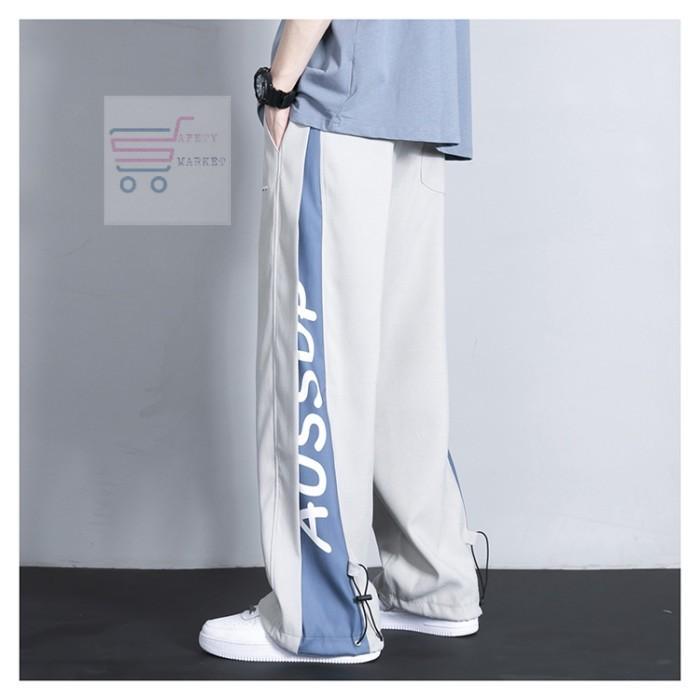 Gambar Celana Kasual Pria Korea All-Match Longgar Kaki Lebar Hip-Hop - JH21 Elastis, XXL dari Safety Market Jakarta 2 undefined Tokopedia