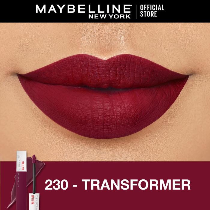 Gambar KOSMETIK ORIGINAL MAYBELLINE SUPERSTAY MATTE INK LIQUID MATTE LIPSTICK - 230 Transformer dari S U N Q Y undefined Tokopedia