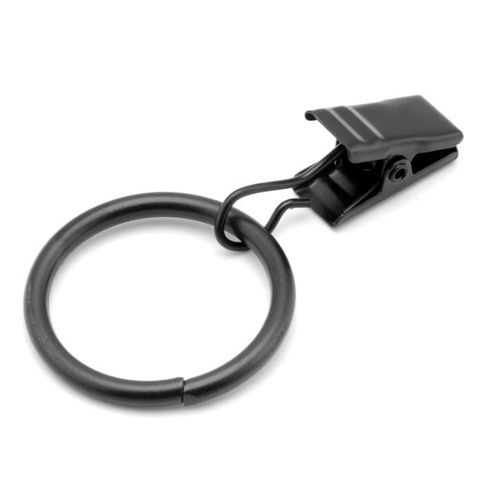 Gambar 12PCS/Set Rel Gorden Ring Dengan Klip Dan Pengait Gorden ring Set Ring Pipa Gorden Curtain Rail Ring - Hitam dari GemilangGoods3 undefined Tokopedia