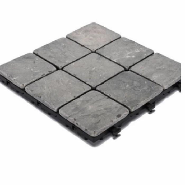 Gambar Ubin batu alam lantai taman buat teras balkon perlengkapan rumah - Dadu hitam dari PT Domestic Industrial Group undefined Tokopedia