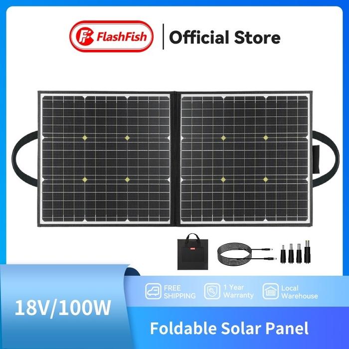 Gambar (Ready) Flashfish 100W Portable Solar Panel for Power Station Foldable dari marukostore99 undefined Tokopedia