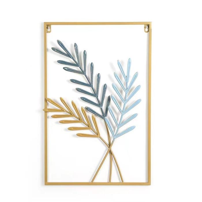 Gambar TERLARIS READY STOK Hiasan Dinding Besi Metal Metal Leaf Wall Art - PALEM X3 WARNA dari Store Kibo undefined Tokopedia
