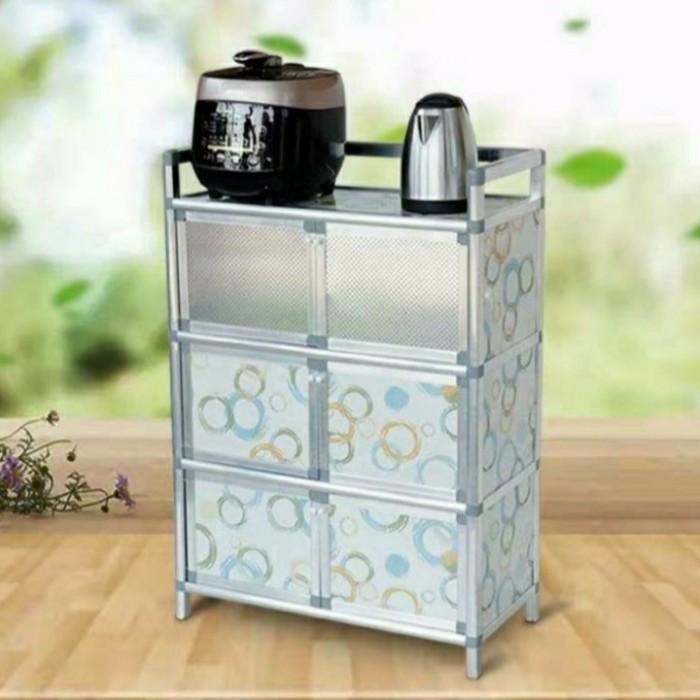 Gambar Goods Lemari Piring Alumunium Minimalis| Rak Piring Jumbo | Lemari Piring Susun | Lemari Serbaguna Premium - Hijau dari goodsgrosir undefined Tokopedia