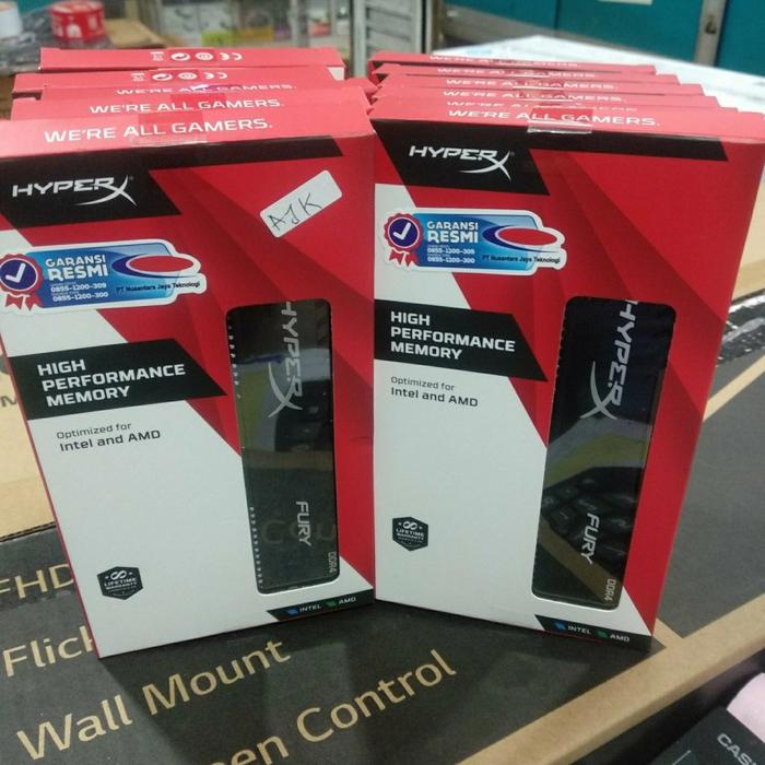 Jual Kingston Hyperx Fury Black Ddr4 2666 Mhz Pc 21000 8Gb 2X4Gb