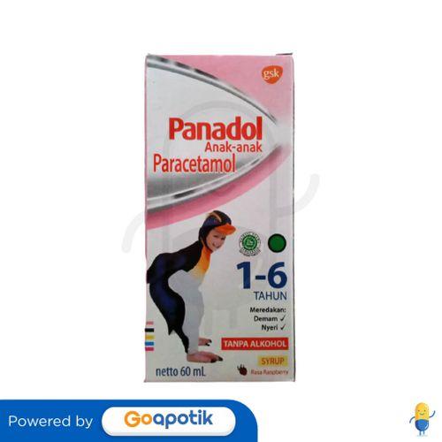 Gambar PANADOL ANAK USIA 1-6 TAHUN RASA RASPBERRY SYRUP 60 ML dari Apotek Kosambi By GoApotik undefined Tokopedia