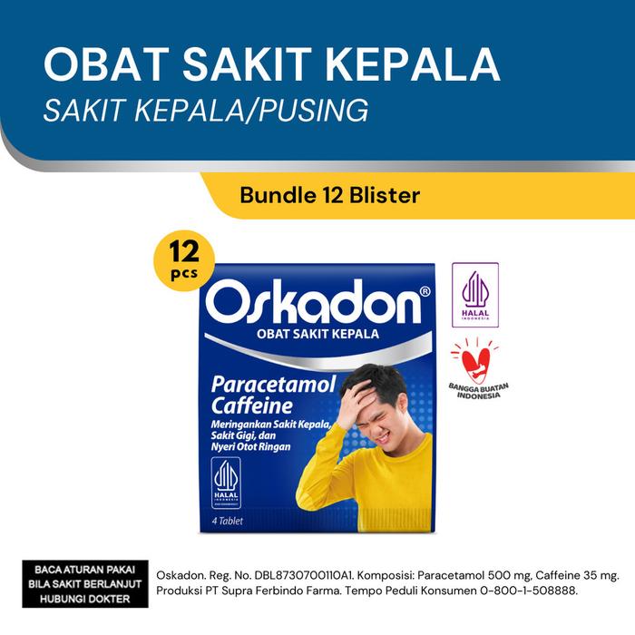 Gambar Oskadon Sakit Kepala 1 Folding Box isi 12 Strip x 4 Tablet dari TempoStore undefined Tokopedia