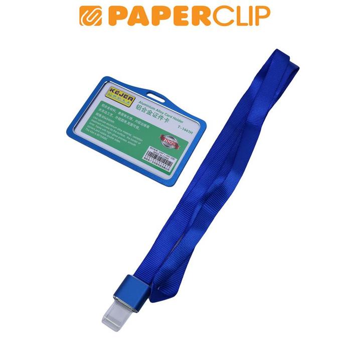 Gambar ID CARD KEJEA LANDSCAPE T1441H ALUMINIUM ALLOY + LANYARD - BLUE dari Paperclip Indonesia undefined Tokopedia