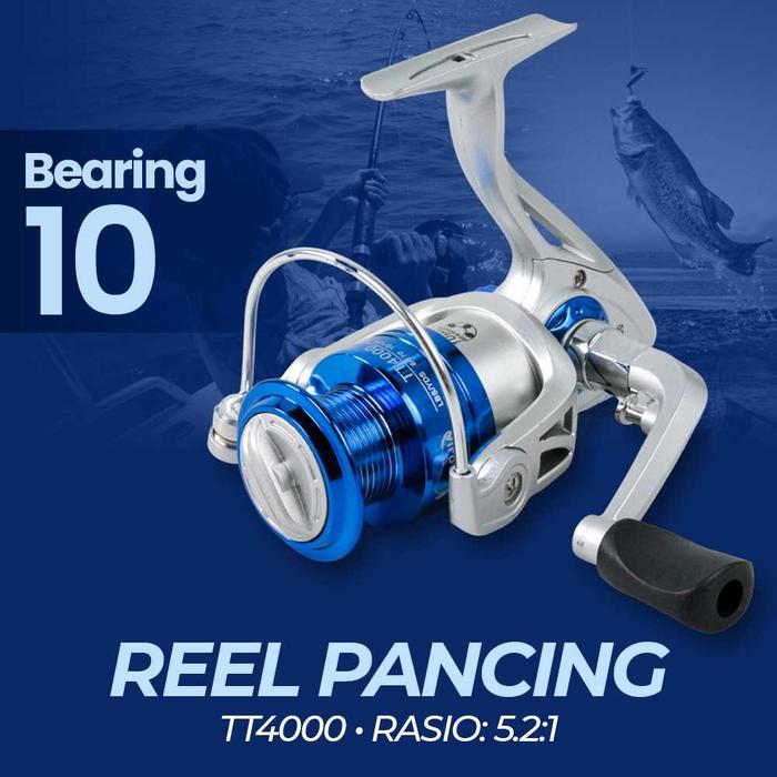 Gambar CHAOJIA Gulungan Pancing Spinning Fishing Reel - Biru, TT4000 dari SELENIA+MAKASSAR undefined Tokopedia