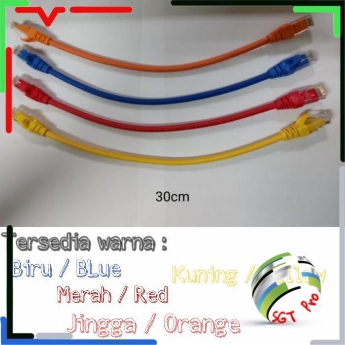 Gambar Patchcord UTP Cat6 30Cm Premium - Biru dari SGT Pro undefined Tokopedia