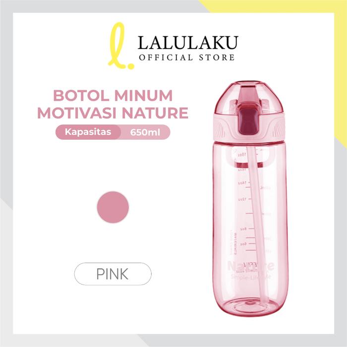 Gambar Botol Minum Nature Botol Olahraga Kantor Sekolah Infused Water Bottle - Pink dari tutikk official store undefined Tokopedia