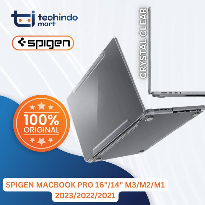 Gambar Case Macbook Pro 16 14 M3 M2 M1 2023 Spigen Thin Fit Slim Hard Cover - CRYSTAL CLEAR, 14 INCH dari techindo mart undefined Tokopedia