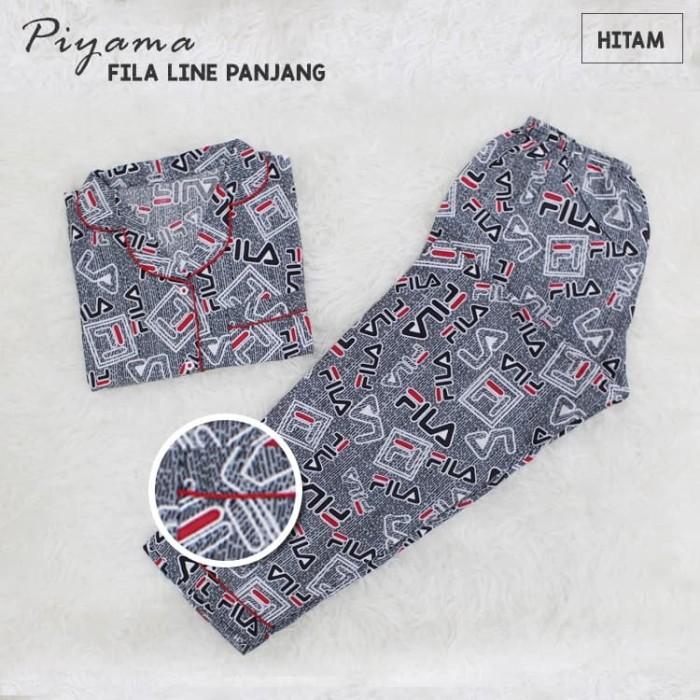 Gambar Piyama Fila Motif Line Pajamas | - - Hitam dari Olana_Store undefined Tokopedia