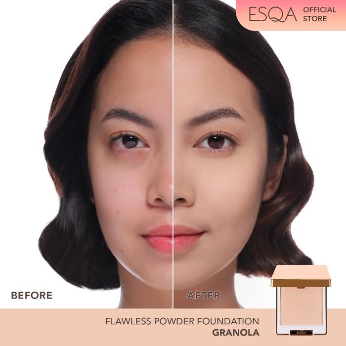 Gambar ESQA Flawless Powder Foundation Compact Powder Bedak Padat - Granola dari TOKO DUNIA KECANTIKAN undefined Tokopedia