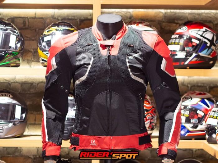Jual Jaket Motor Komine JK-143 R Spec Red Black Protector Original