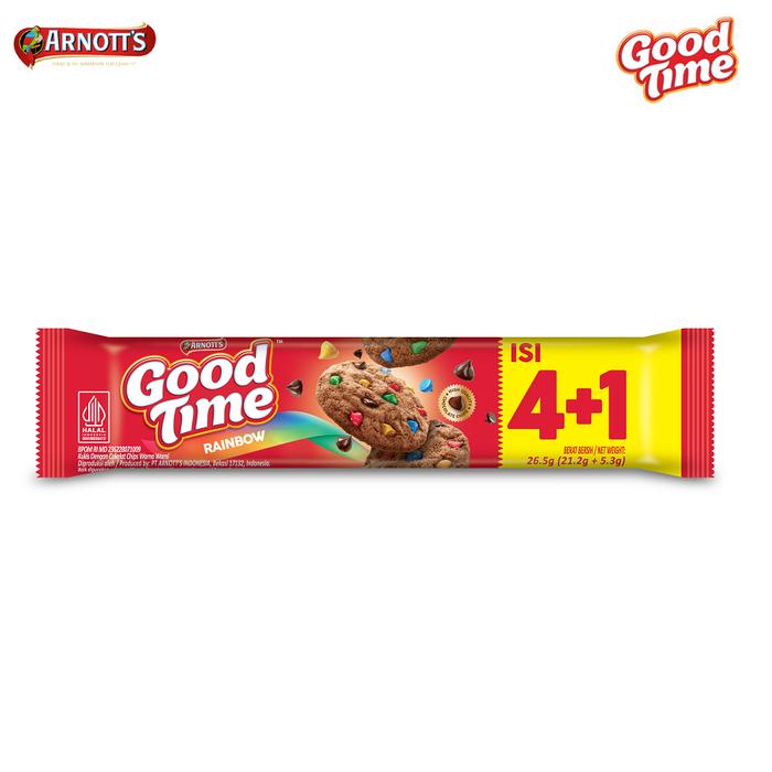 Gambar ARNOTT'S GOOD TIME 26.5gr DOUBLE CHOCOLATE RAINBOW CHOC COOKIES COKLAT - RAINBOW dari Jojo Shop Official undefined Tokopedia