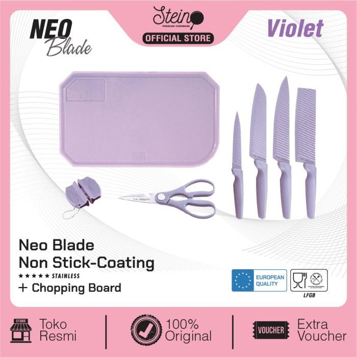 Gambar STEIN COOKWARE NEO BLADE ALL VARIAN [PISAU SET + TALENAN SET] - Putih dari Media Elektronik Sesetan undefined Tokopedia