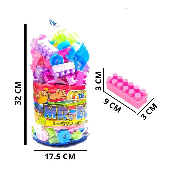 Promo MAINAN EDUKASI CREATIVE BLOK DIY MR BLOCK BRICK BALOK SUSUN - 30 ...
