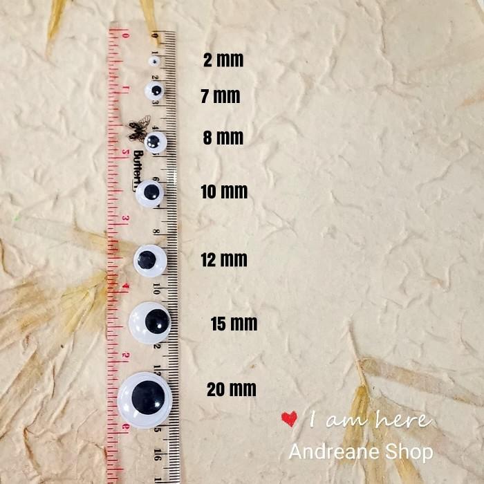 Gambar Aneka Mata Boneka Goyang Plastik Berbagai Ukuran – Harga per Ples | Lengkap untuk Kerajinan & Amigurumi - 6MM dari Andreane Shop undefined Tokopedia