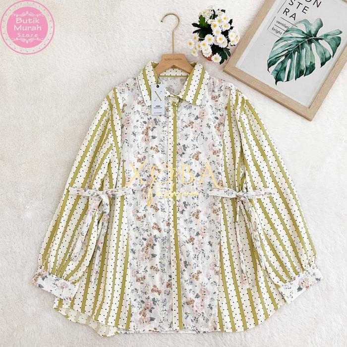 Gambar Xo ba Fashion 35 26 Atasan Wanita LD 125 CM Blus Katun Motif Bunga Baju Panjang Busui 4 1 4 41 2 - MOTIF 1 BW dari XOBA FASHION undefined Tokopedia