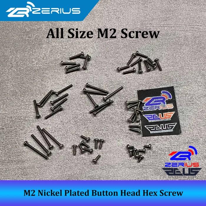 Gambar M2 Nickel Plated Button Head Hex Screw - M2 x 4 dari Zerius undefined Tokopedia