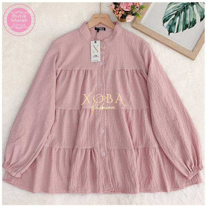 Gambar Xoba Fashion 3298 Blus Wanita Jumbo LD 120 CM Cey Katun Yunikl Polos S365 489/S370 Good Vibes pink - PINK dari XOBA FASHION undefined Tokopedia
